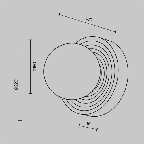 Настенный светильник (бра) Careless G9x1 (Серый) - фото 7