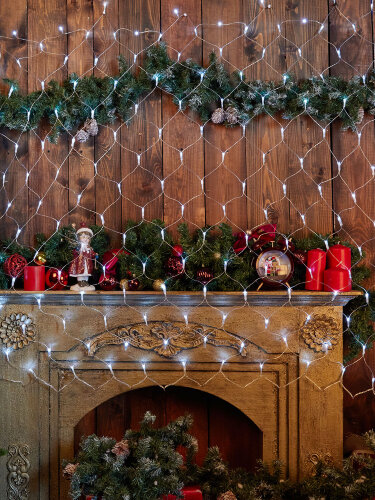 ULD-N1815-180-DTA WHITE IP20 Сетка светодиодная с контроллером, 1.8х1.5м, 180 светодиодов, Белый свет, Провод прозрачный. - фото 5