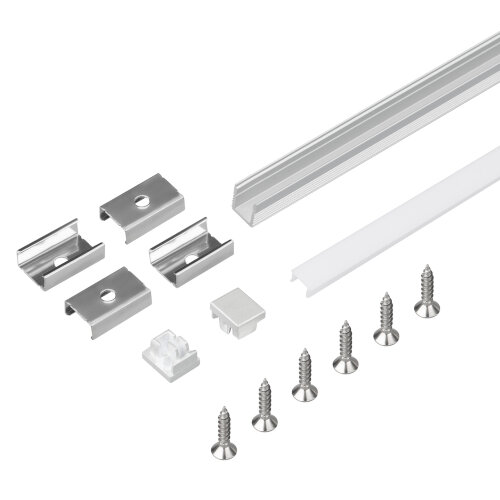 Профиль с экраном SL-MINI-8-2000 ANOD+OPAL (Arlight, Алюминий) - фото 4