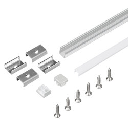Профиль с экраном SL-MINI-8-2000 ANOD+OPAL (Arlight, Алюминий) 036832