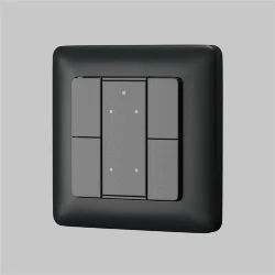 Кнопочная настенная панель 4-х клавишная DALI (Черный) 721044