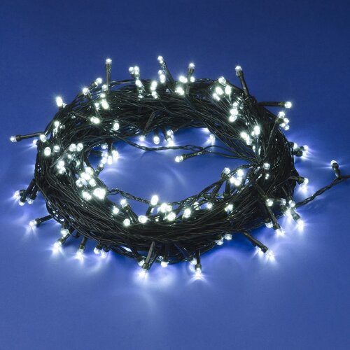 ULD-S1000-100-DGA WHITE IP20 Гирлянда светодиодная, 10м, 100 светодиодов, Белый свет, Провод зеленый - фото 1