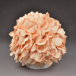 ULW-R07 T-3000K-150C-A Гортензия Белый-Кремовый Светильник светодиодный со сменной лампойв-к, E27, теплый белый свет 3000K, Плафон D150мм, прозрачный, Белое основание, TM Uniel