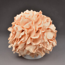 ULW-R07 T-3000K-150C-A Гортензия Белый-Кремовый Светильник светодиодный со сменной лампойв-к, E27, теплый белый свет 3000K, Плафон D150мм, прозрачный, Белое основание, TM Uniel