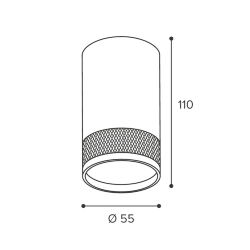 Светильник WOLTA WSL-GX53/12BG под лампу GX53 Черный / золотой RETE