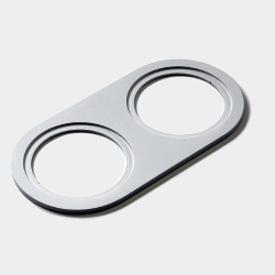 'Рамка двойная для MINI COMBO, круглая, белая алюминиевая, MINI-COMBO-R2-WH 010303