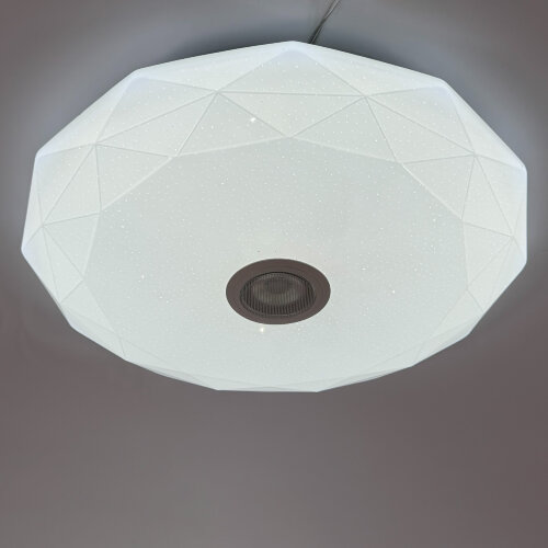 ULI-D292 70W-SW+RGB-50 VENUS O3 Cветильник светодиодный накладной с Bluetooth колонкой, Диммируемый, Пульт ДУ в-к, Теплый свет3000К-Белый свет4000К-Дневной свет6500К-RGB, 5400Лм, TM Uniel - фото 9