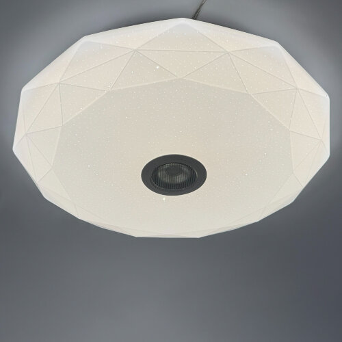ULI-D292 70W-SW+RGB-50 VENUS O3 Cветильник светодиодный накладной с Bluetooth колонкой, Диммируемый, Пульт ДУ в-к, Теплый свет3000К-Белый свет4000К-Дневной свет6500К-RGB, 5400Лм, TM Uniel - фото 10
