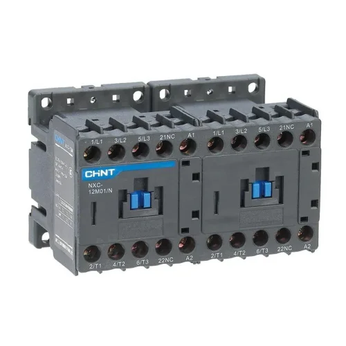 Контактор NXC-09M01/N реверс. 09А 220АС 1НЗ 50/60Гц CHINT 836636 - фото