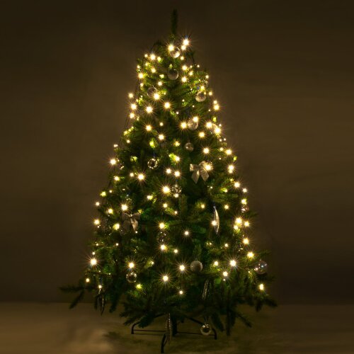 Гирлянда занавес на ель теплый белый 0,45*1,5м IP20 - Фото 2