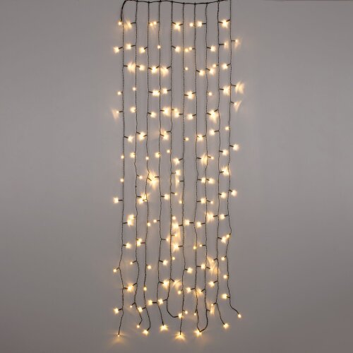 Гирлянда занавес на ель теплый белый 0,45*1,5м IP20 - Фото 6