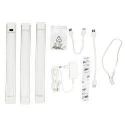 ULM-F44-3x3W-4500K-DIM SENSOR IP20 SILVER Светильники светодиодные для мебели, набор из 3-х шт, 300x35x6.5мм, 3x150Lm.ТМ Uniel