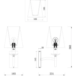 Настенный светильник (бра) Krona E14х1 40Вт (Никель)