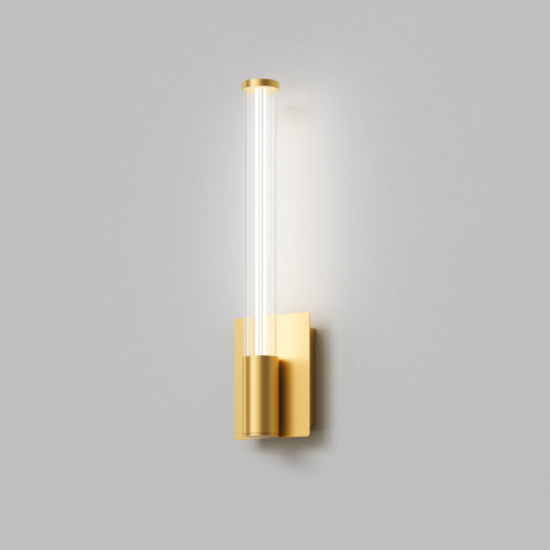 Светильник настенный AURA, 9 Вт, 3000К, 105?73x400 мм, алюминий+стекло, бронза.