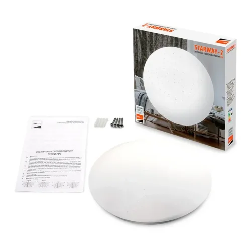Светильник светодиодный декоративный PPB Starway-2 32Вт 4000К IP20 d320х60 настенно-потолочный бытовой JazzWay 5025493 - фото 8