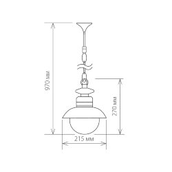 Уличный подвесной светильник Talli H брауни IP44 GL 3002H брауни