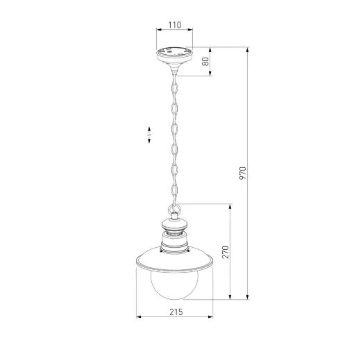 Уличный подвесной светильник Talli H брауни IP44 GL 3002H брауни - фото 5