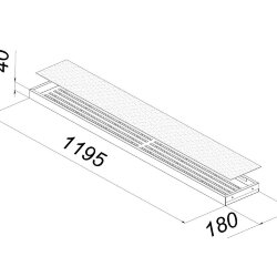 Подвесной офисный светодиодный светильник 80 Вт IP20 1195x180x40 мм 4000К Опал