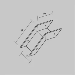 Коннектор внешний для профиля Elasity IP (Белый)
