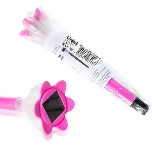 USL-C-420/PT305 PINK CROCUS Садовый светильник на солнечной батарее. Белый свет. 1*LR Ni-Mh аккумулятор в/к. IP44. - фото