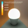 Светодиодная лампа с изменяемой цветовой температурой А60 13W 3300/4200/6500K E27 BLE2745 - фото