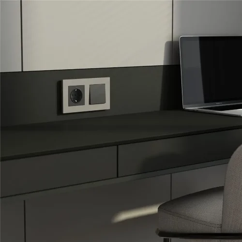 W0022917/ Рамка на 2 поста Slab (дымчатый софт) W0022917 - фото 3