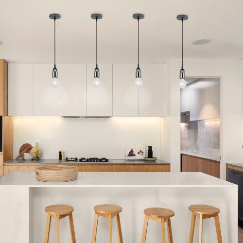 DLC-T-S31-E27 TS-1M-BL PEARL BLACK Патрон декоративный, серия Techno, с проводом 1м и креплением, Материал алюминий, Цвет черный жемчуг. - фото 5