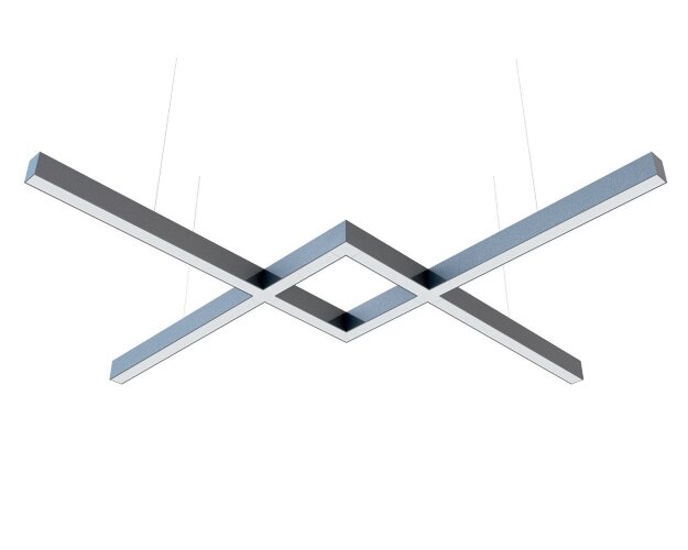 Х-образный алюминиевый соединитель профиля 7050 серый - фото 3