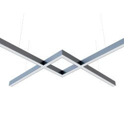 Х-образный алюминиевый соединитель профиля 7050 серый