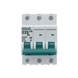 Выключатель автоматический модульный 3п C 25А 6кА ВА-103 DEKraft 12307DEK