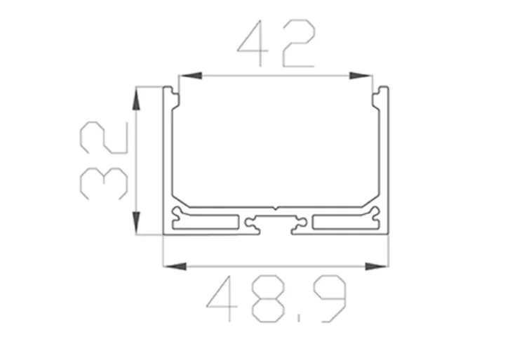 Алюминиевый профиль LC3250 174 (2000х50х32мм с рассеивателем) - фото II