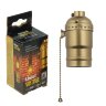 DLC-V-H01Z-E27 BRONZE Патрон декоративный, серия Vintage, Выключатель шнуровой цепочка, Материал алюминий, Цвет бронза. - фото 5