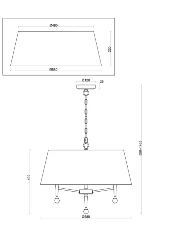 Подвесной светильник Freya FR2190PL-05N1 (Никель) - фото 2
