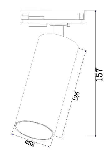 Трековый светильник Focus LED Unity  3000K 12Вт (Белый) - фото 3