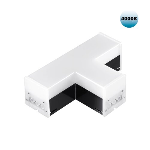 Светильник-соединитель "Т"- образный, в комплекте прямой соединитель, крепёжные планки, заглушки «Novotech» 359115, серия: BITS (крепление на планке). Фото 1.