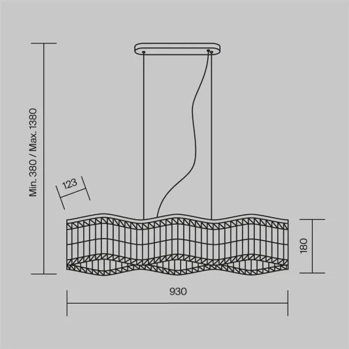 Подвесной светильник Dune E14х6 (Хром) - фото