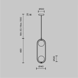 Подвесной светильник Ring G9х2 25Вт (Белый)