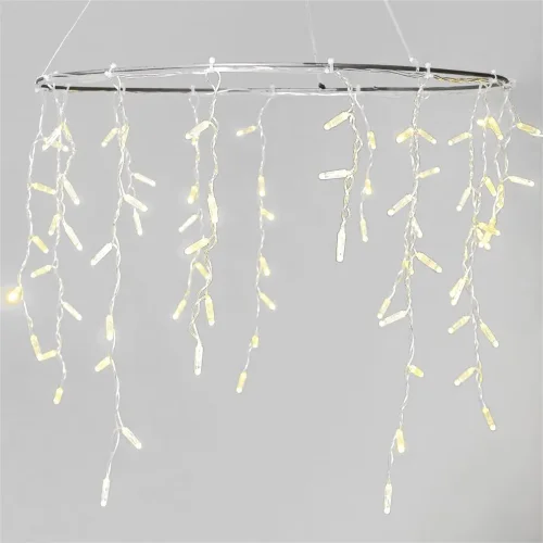 Гирлянда Бахрома с Колпачком 3,1 x 0,5 м Шампань, 120 LED, Провод Прозрачный ПВХ, IP65. Фото 2.