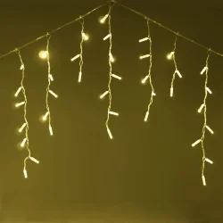 Гирлянда Бахрома с Колпачком 3,1 x 0,5 м Шампань, 120 LED, Провод Прозрачный ПВХ, IP65