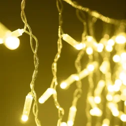 Гирлянда Бахрома с Колпачком 3,1 x 0,5 м Шампань, 120 LED, Провод Прозрачный ПВХ, IP65