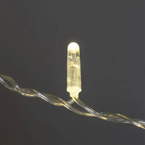 Гирлянда Бахрома с Колпачком 3,1 x 0,5 м Шампань, 120 LED, Провод Прозрачный ПВХ, IP65. Фото 5.