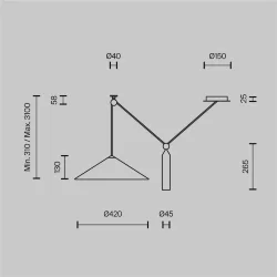 Подвесной светильник Peso E27 1x60Вт (Черный)