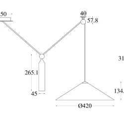 Подвесной светильник Peso E27 1x60Вт (Черный)