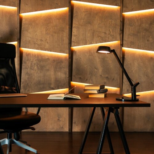 TLD-570 Black-LED-500Lm-2700-5500K-Dimmer Светильник настольный, 9W, Сенсорный выключатель, Черный, TM Uniel - фото 12