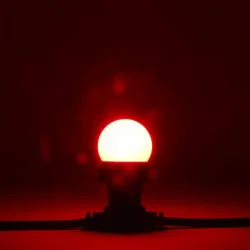 Лампа Ø45 мм для Белт-лайта 220В, Цоколь E27, 2Вт, Красная