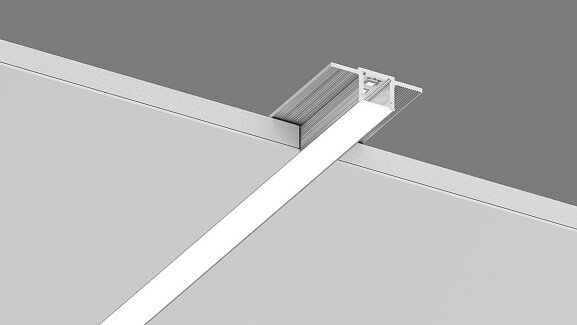 Встраиваемый в гипсокартон алюминиевый профиль Design LED без видимой рамки LG16, 2500 мм, анодированный, LG16-R. Фото 3