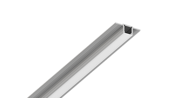 Встраиваемый в гипсокартон алюминиевый профиль Design LED без видимой рамки LG16, 2500 мм, анодированный, LG16-R - фото