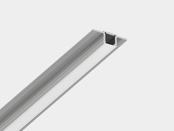 Встраиваемый в гипсокартон алюминиевый профиль Design LED без видимой рамки LG16, 2500 мм, анодированный, LG16-R - фото