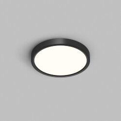 Накладной светильник THIN, IP40, 18W, 3000K/4000K/6500K, переключатель цветовой температуры на корпусе, черный, полимер, Denkirs DK6520-BK