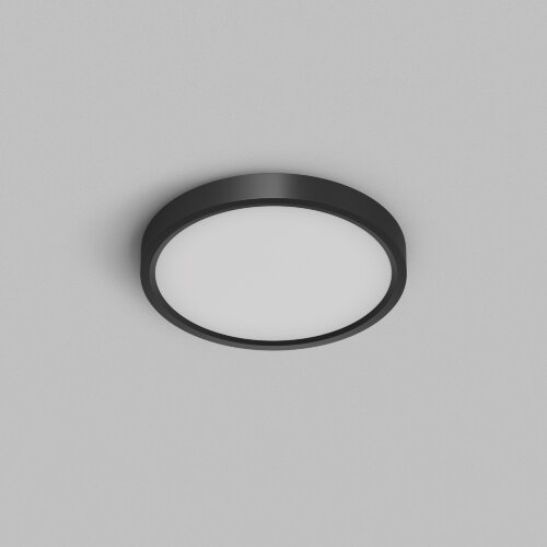 DK6520-BK Накладной светильник THIN, IP40, 18W, 3000K/4000K/6500K, переключатель цветовой температуры на корпусе, черный, полимер. Фото 2